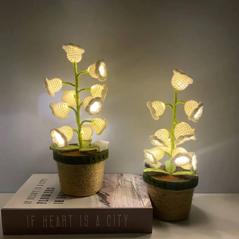 LumiBloom™ Floral Crochet Lamp