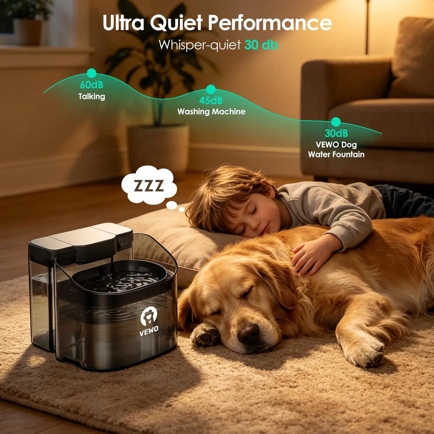 Large Dog Water Fountain for Big Breeds