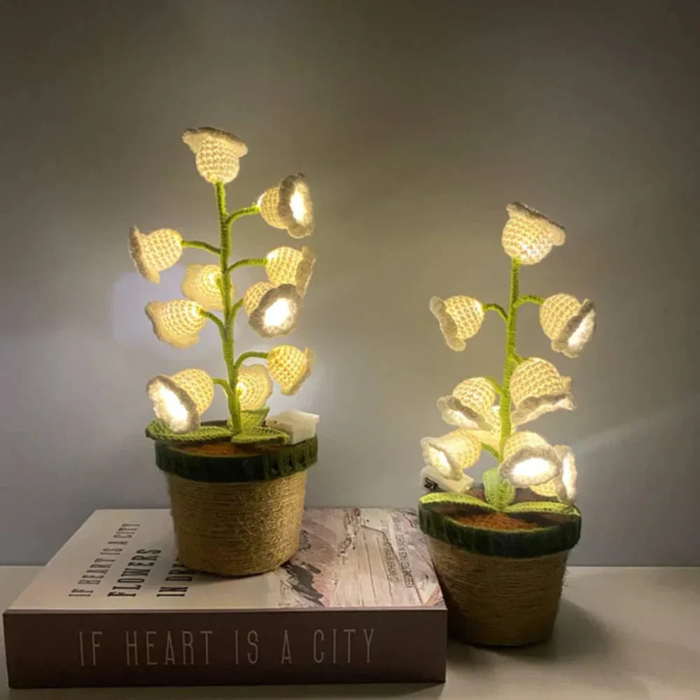 LumiBloom™ Floral Crochet Lamp