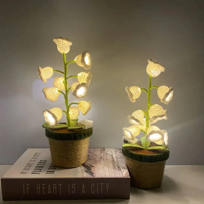 LumiBloom™ Floral Crochet Lamp