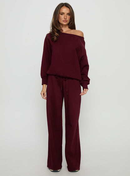 CozyFlow™ Off-Shoulder Set