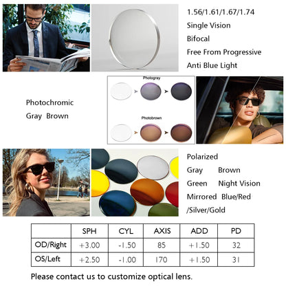 Trendy Double Bridge Eyeglasses