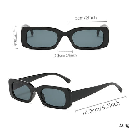 Retro Black Lens Sunglasses